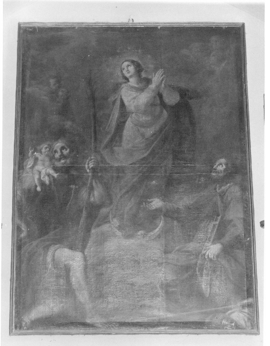 San Cristoforo guada il fiume con Gesù Bambino sulle spalle (dipinto, opera isolata) - ambito Italia centrale (prima metà sec. XVIII)