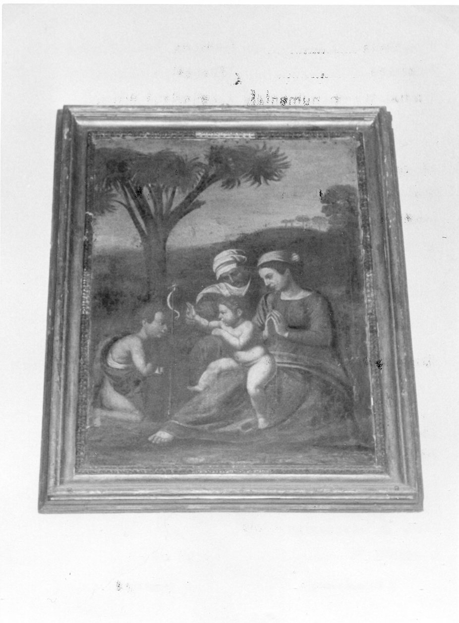 Madonna con Bambino e altri personaggi (dipinto, opera isolata) - ambito Italia centrale (sec. XVII)