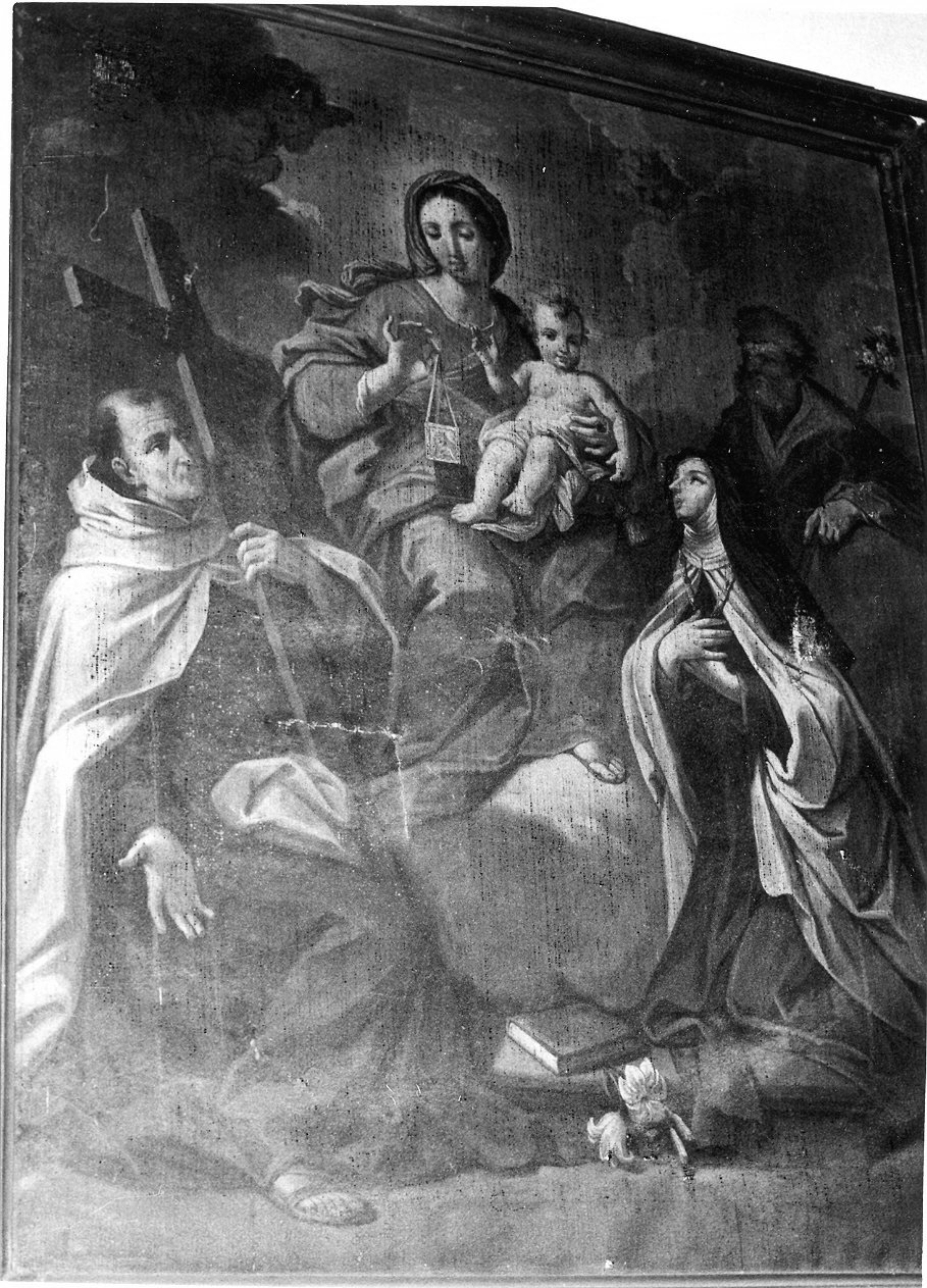 Madonna con Bambino e altri personaggi (dipinto, opera isolata) - ambito Italia centrale (sec. XVIII)