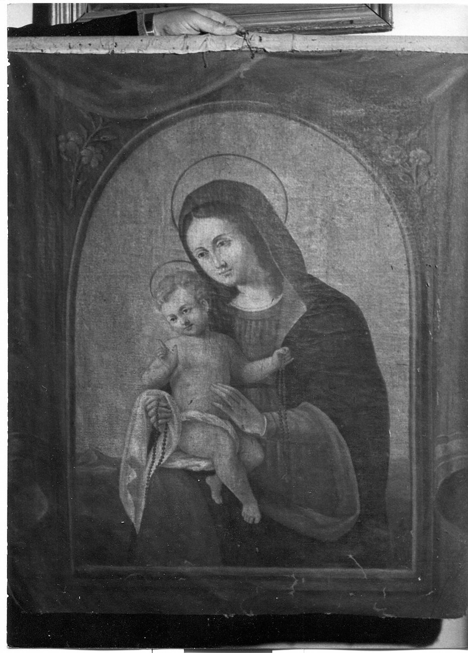Madonna con Bambino (stendardo processionale, opera isolata) - bottega umbra (sec. XIX)