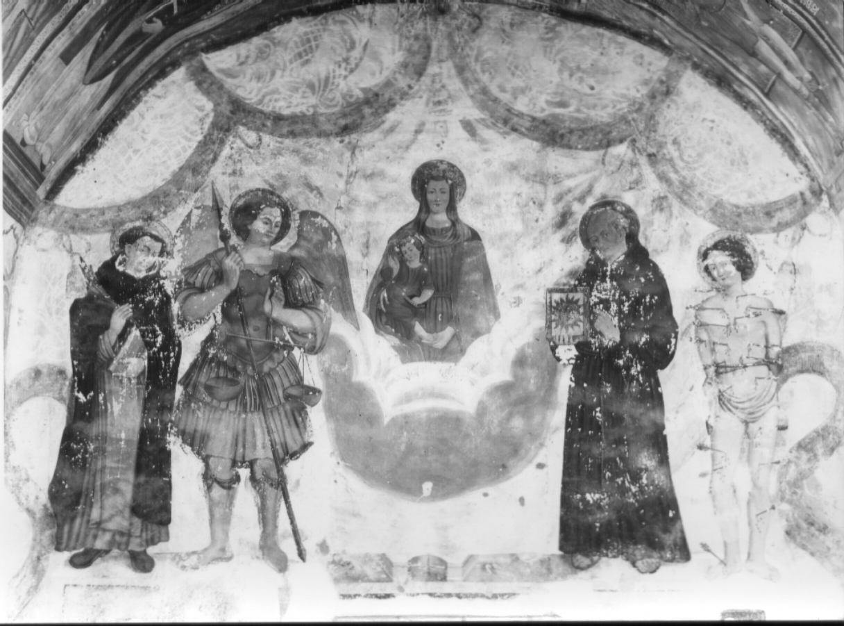 Madonna con Bambino e Santi (dipinto, complesso decorativo) - ambito umbro (metà sec. XVII)