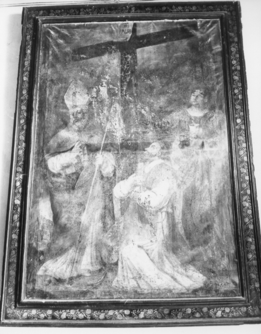 adorazione della croce (dipinto, opera isolata) - ambito umbro-laziale (metà sec. XVII)