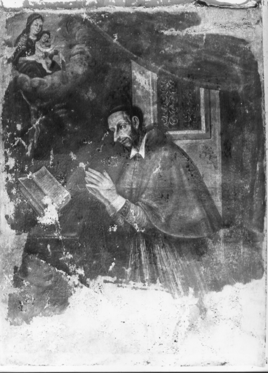 San Carlo Borromeo in meditazione (dipinto, opera isolata) - ambito umbro-laziale (seconda metà sec. XVIII)