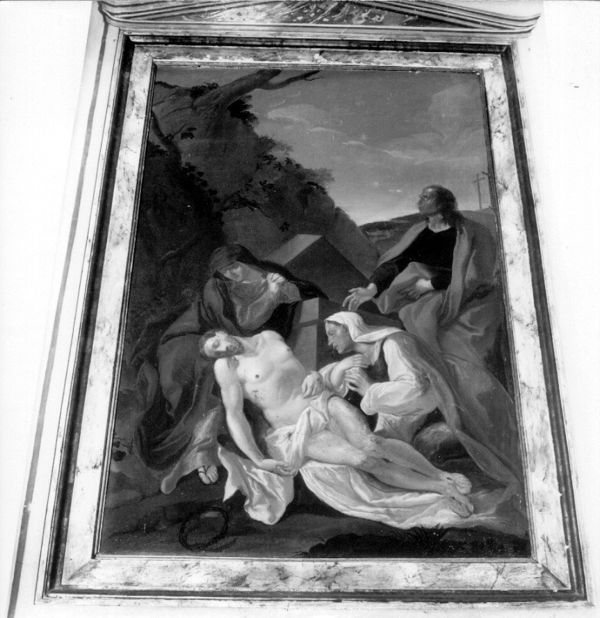 compianto sul Cristo morto (dipinto, opera isolata) - ambito umbro-laziale (metà sec. XVII)
