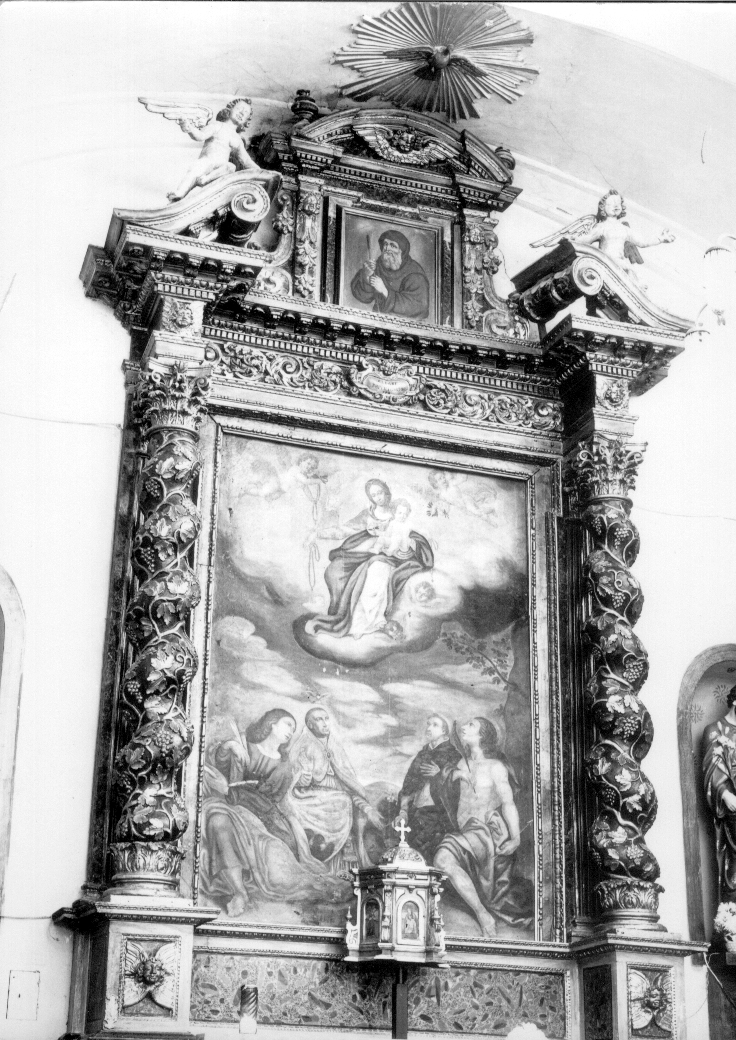 mostra d'altare, insieme - bottega Italia centrale (metà sec. XVII)