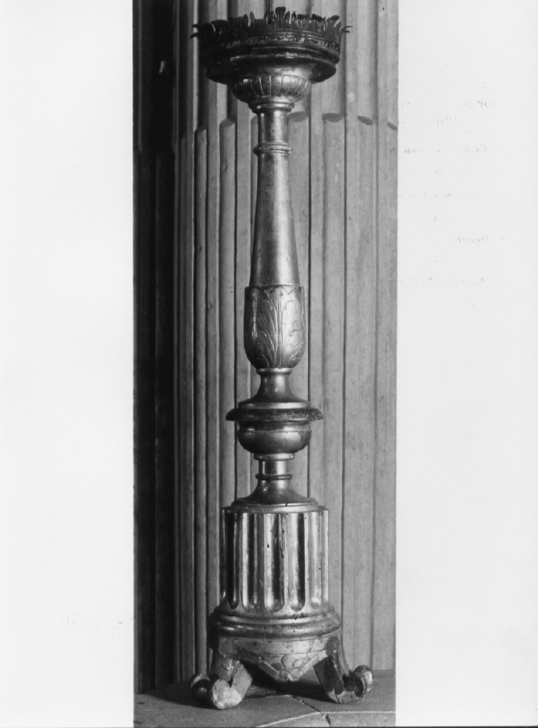 candelabro, serie - bottega umbra (fine/inizio secc. XVIII/ XIX)