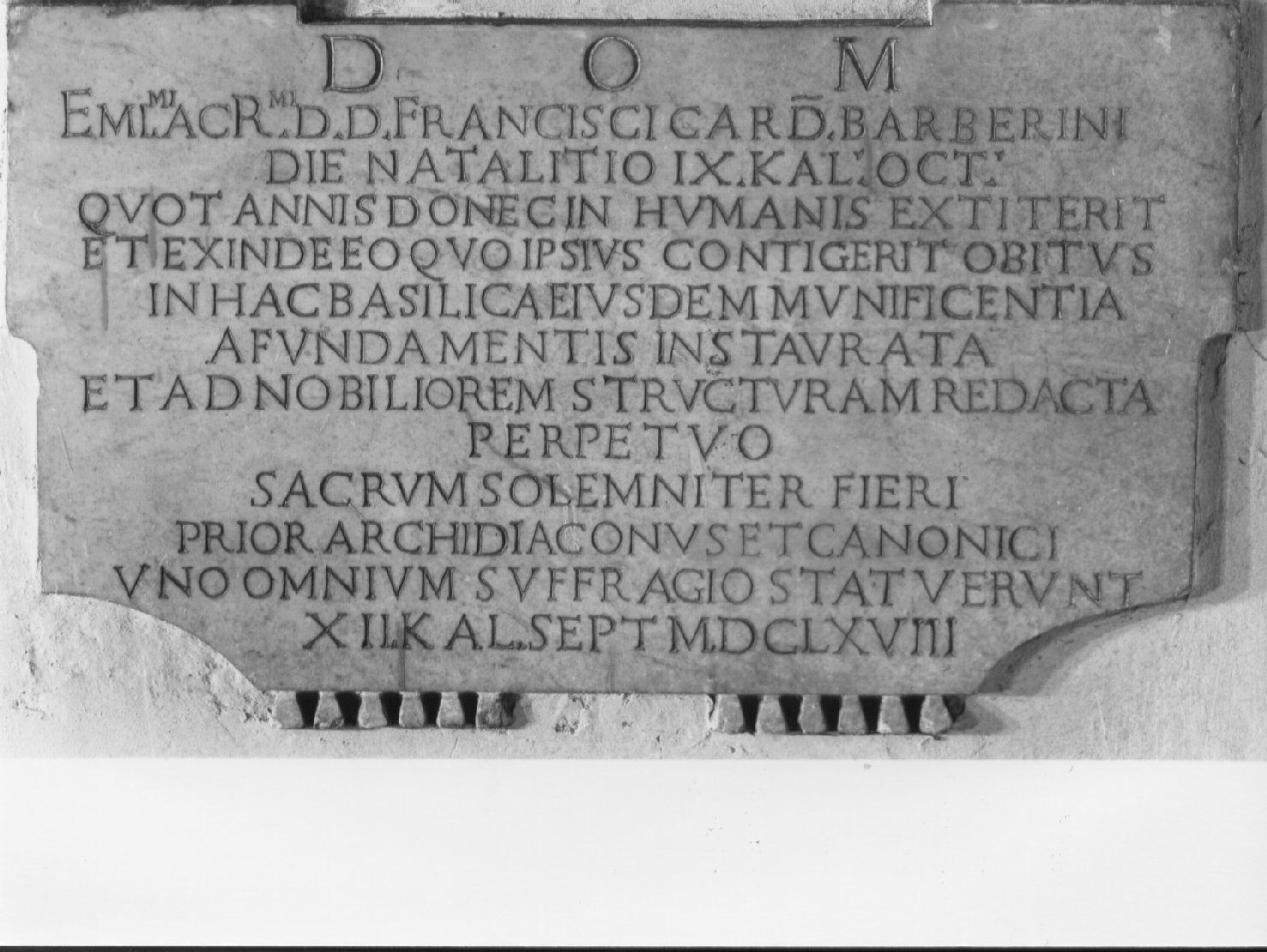 lapide commemorativa, opera isolata - bottega umbra (sec. XVII)