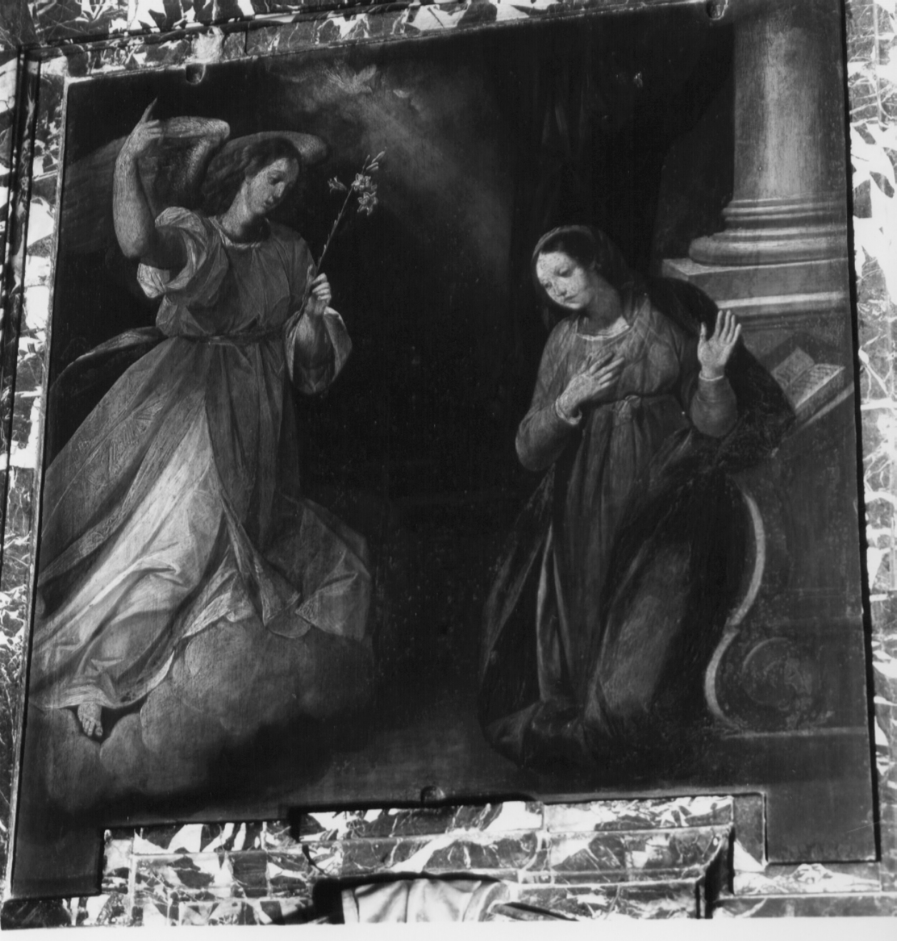 Annunciazione (dipinto, elemento d'insieme) di Cesari Giuseppe detto Cavalier d'Arpino (attribuito) (prima metà sec. XVII)