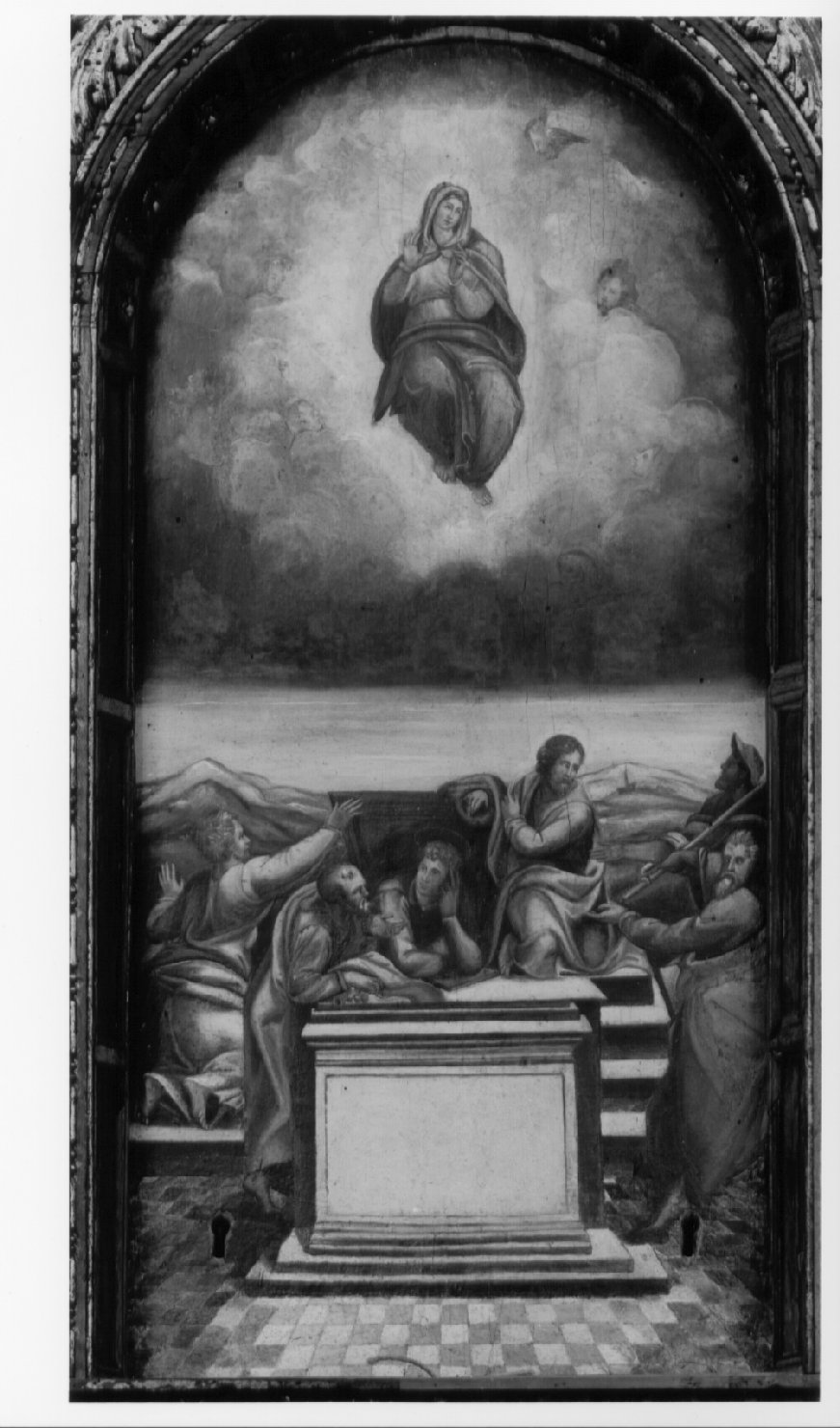 assunzione della Madonna (dipinto, elemento d'insieme) - ambito umbro-laziale (metà sec. XVI)