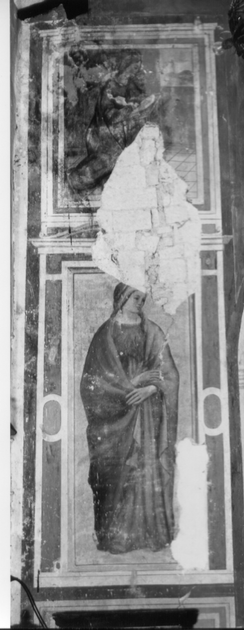Madonna annunciata e Santa (dipinto, complesso decorativo) - ambito umbro-laziale (sec. XVII)
