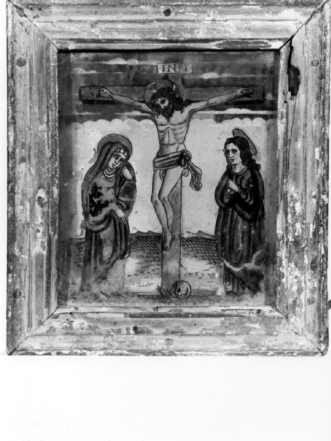 Cristo crocifisso (pace - a tavoletta, opera isolata) - ambito Italia centrale (seconda metà sec. XVI)