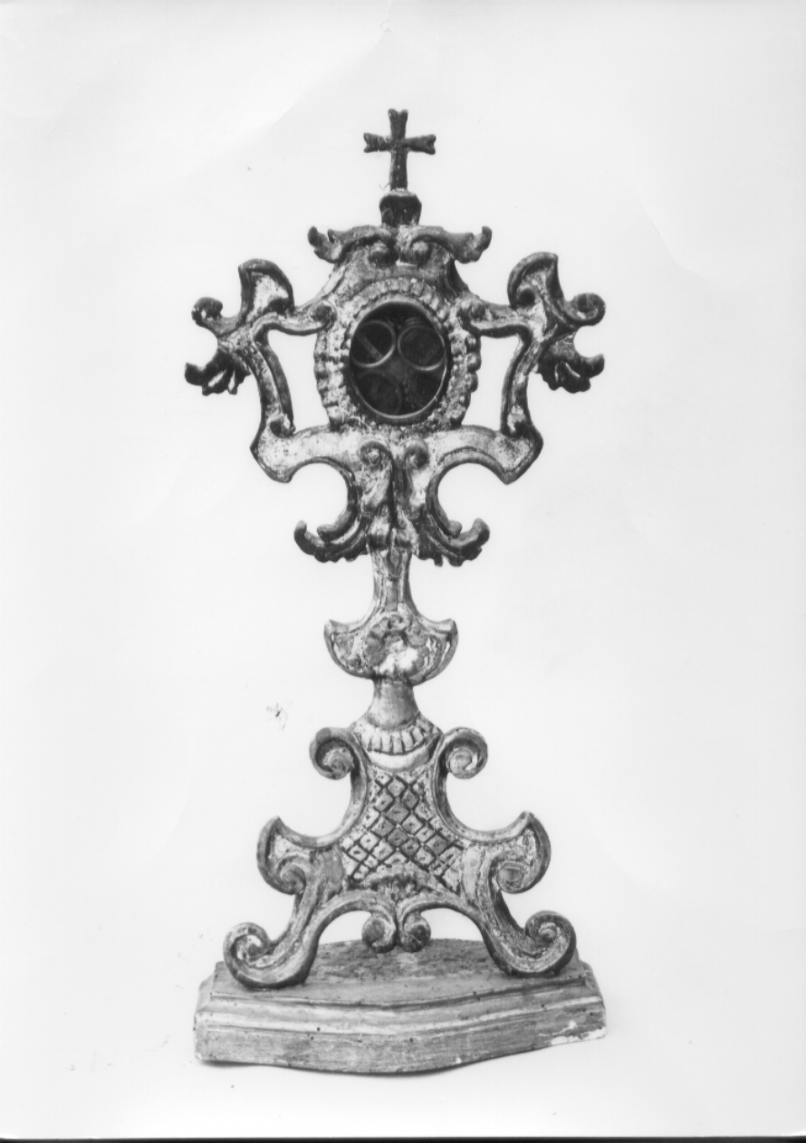 reliquiario - a ostensorio, serie - bottega Italia centrale (prima metà sec. XVIII)