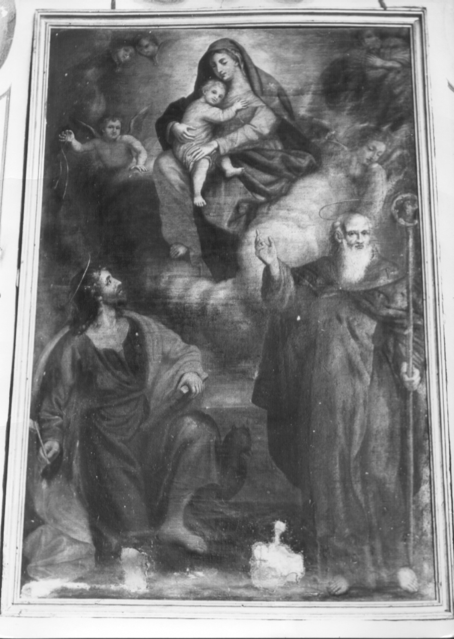 Madonna in gloria tra Santi martiri (dipinto, opera isolata) - ambito Italia centrale (seconda metà sec. XVII)