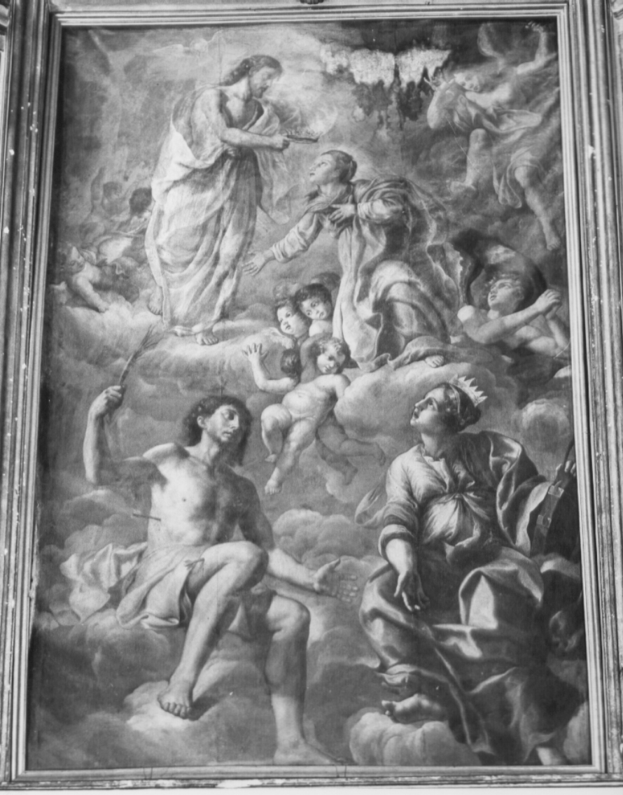 incoronazione di Maria Vergine (dipinto, opera isolata) di Mattei Gian Domenico (sec. XVII)
