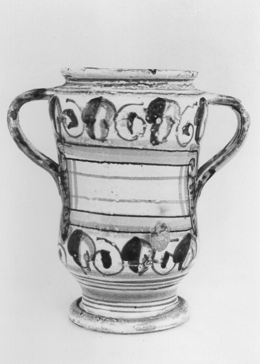 vaso da farmacia, opera isolata - bottega di Montelupo (sec. XVII)