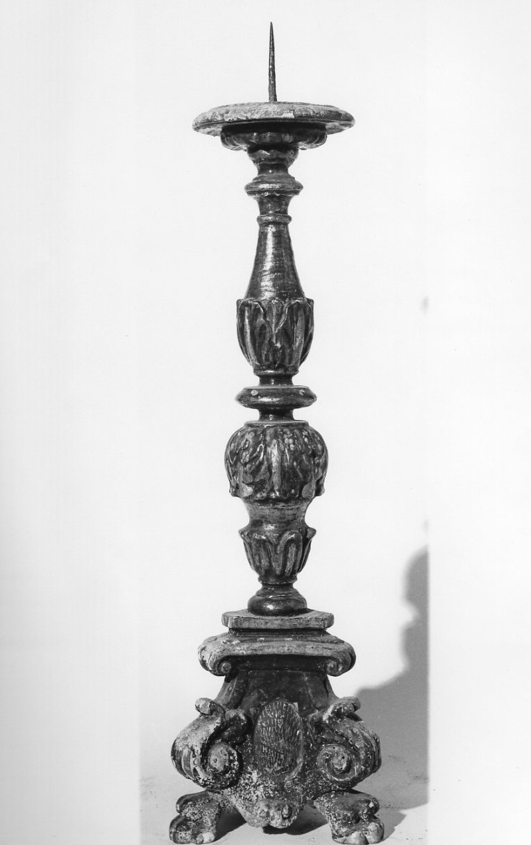 candelabro, opera isolata - bottega umbra (sec. XVII)