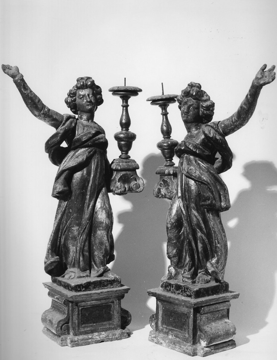 statuetta portacandelabro, serie - bottega umbra (prima metà sec. XVII)
