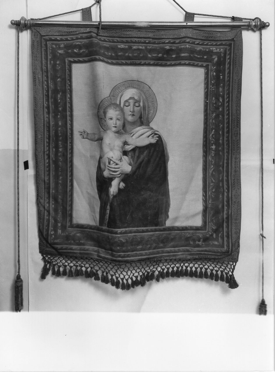 Madonna con Bambino (stendardo processionale, opera isolata) - bottega umbra (fine/inizio secc. XIX/ XX)
