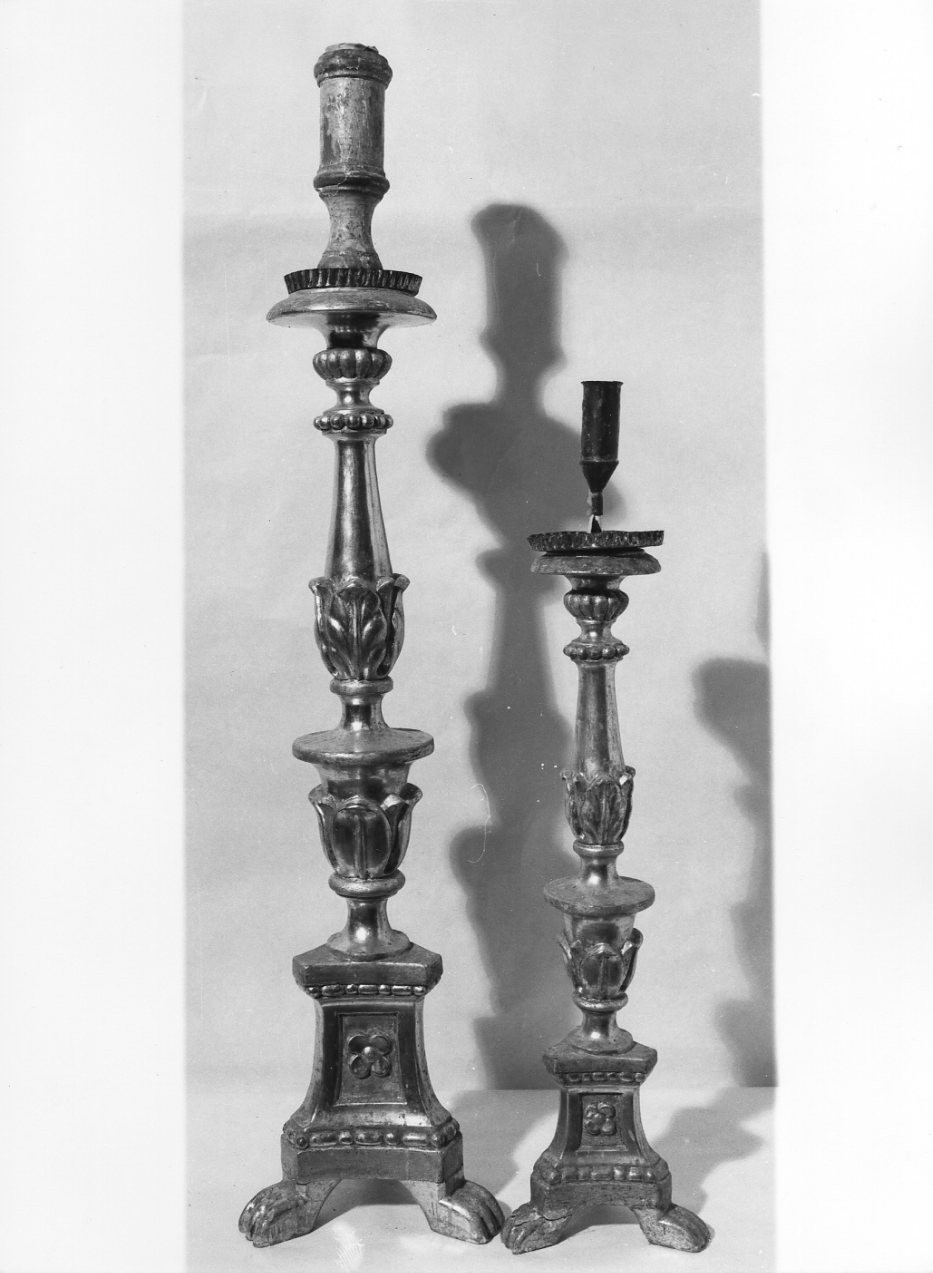 candeliere, serie - bottega umbra (seconda metà sec. XVIII)