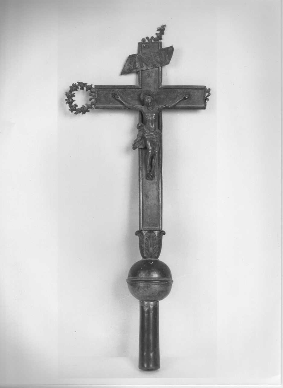 croce processionale, opera isolata - bottega umbra (sec. XVIII)