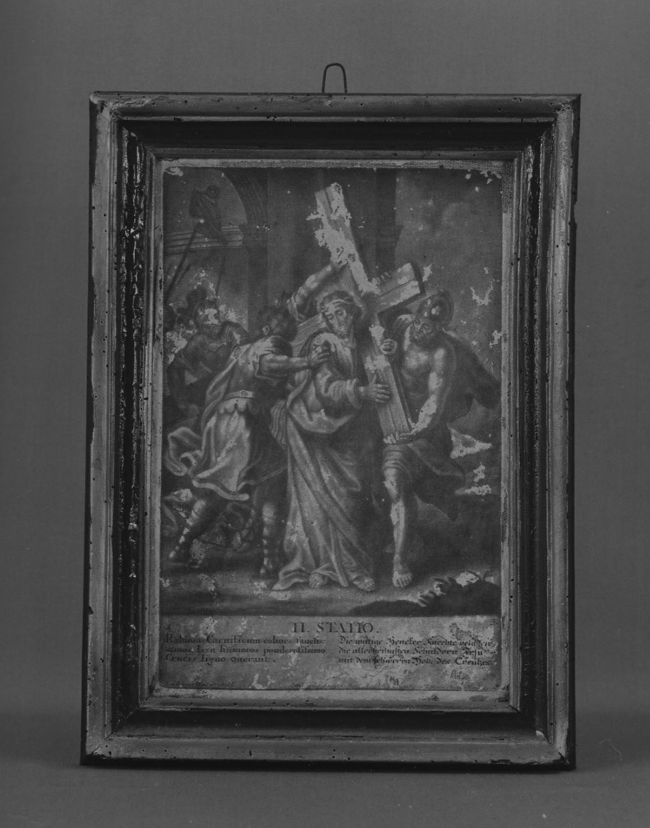 stazione II: Gesù caricato della croce (Via Crucis, serie) - bottega tedesca (sec. XVIII)
