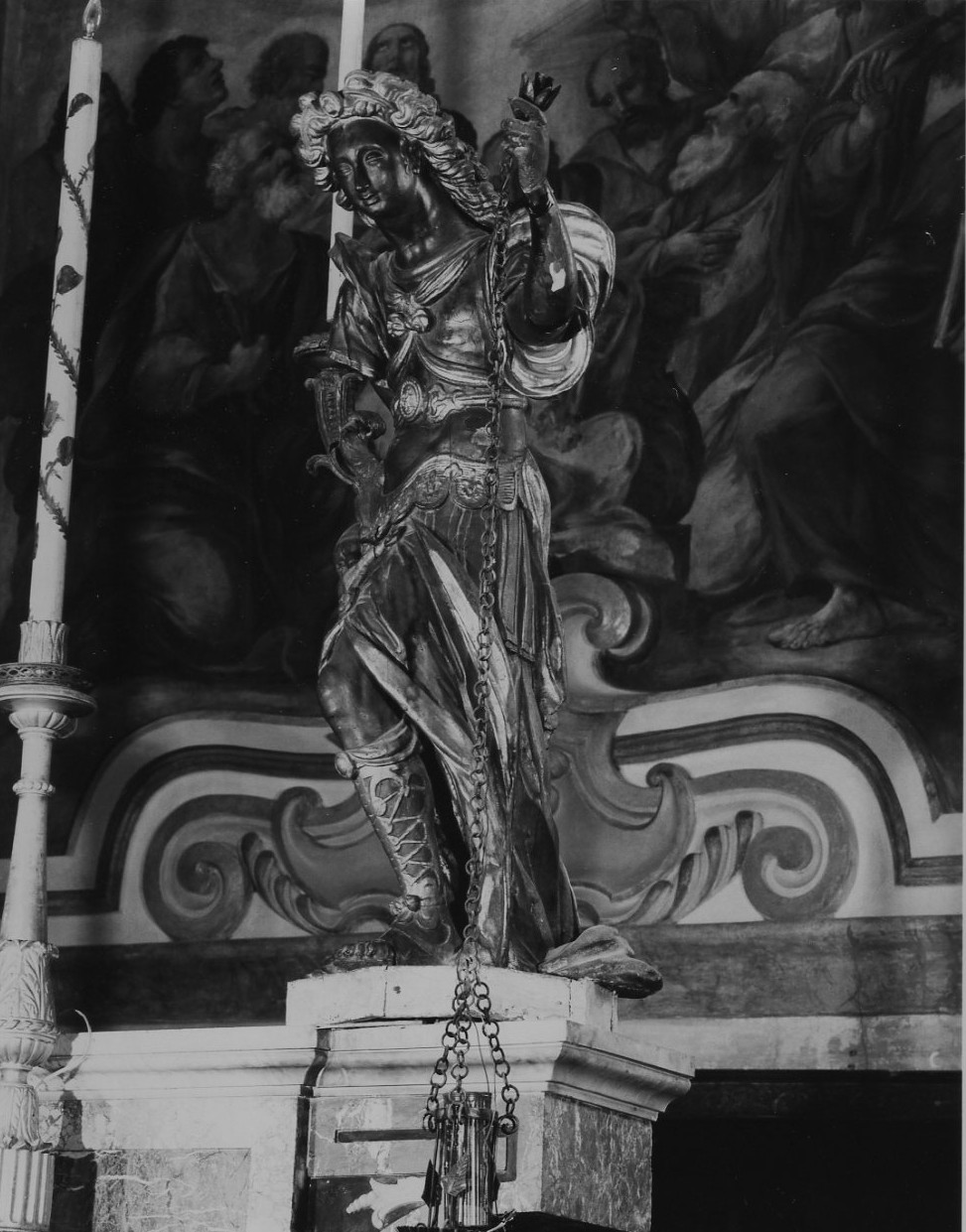 statua, serie - bottega romana (fine/inizio secc. XVII/ XVIII)