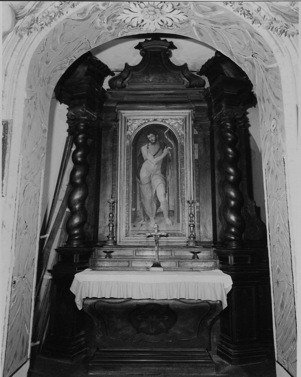 mostra d'altare, elemento d'insieme - bottega Italia centrale (prima metà sec. XVIII)