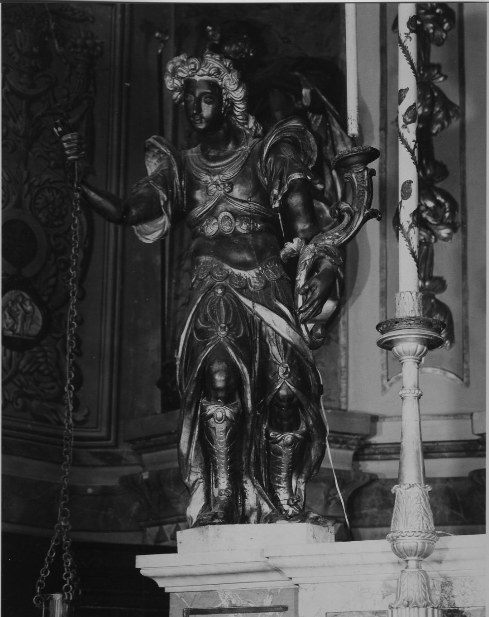 statua, serie - bottega romana (fine/inizio secc. XVII/ XVIII)