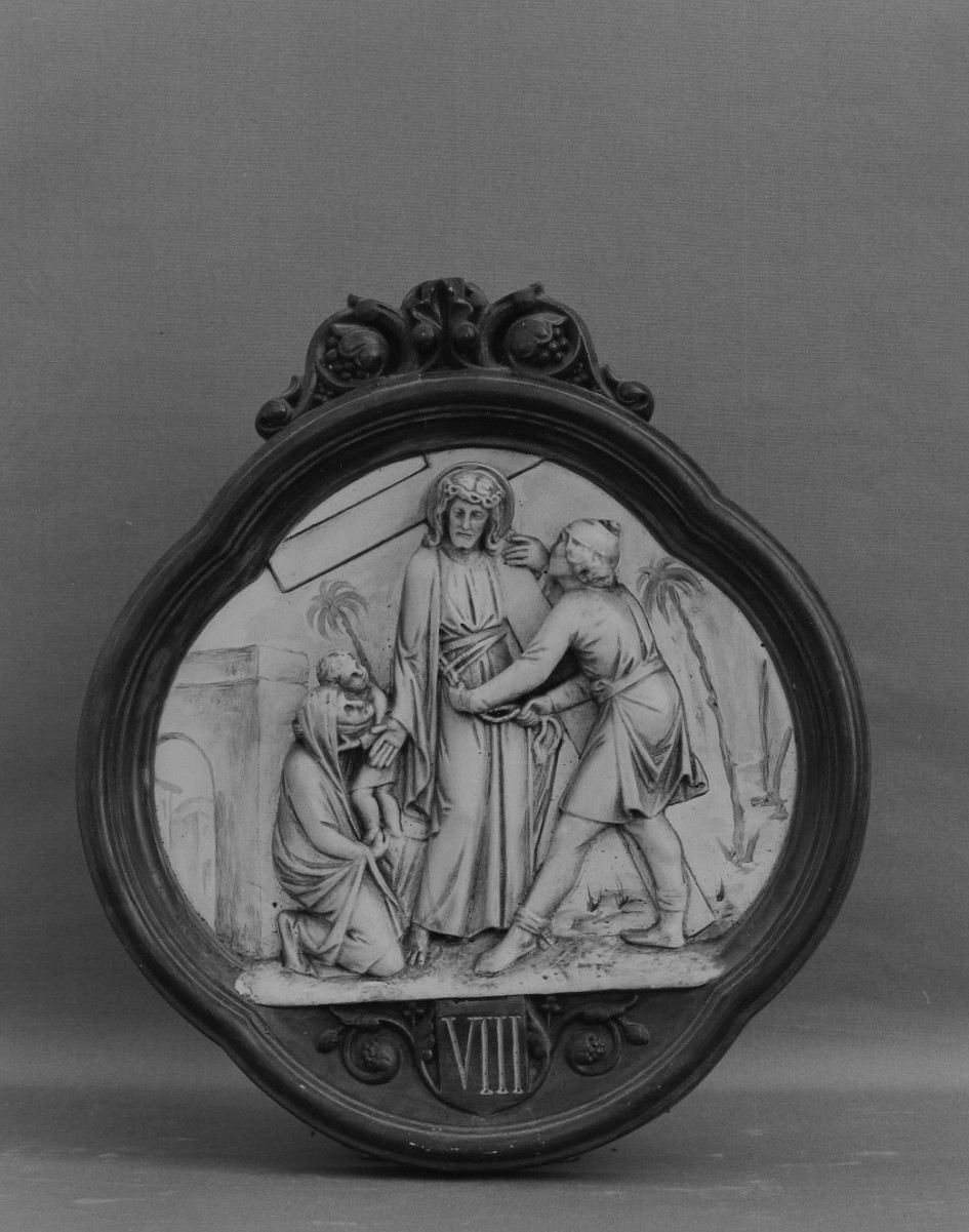 stazione VIII: Gesù consola le donne di Gerusalemme (Via Crucis, serie) - bottega umbra (sec. XIX)