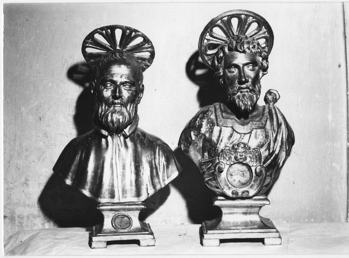 reliquiario - a busto, coppia - bottega umbra (sec. XVII)
