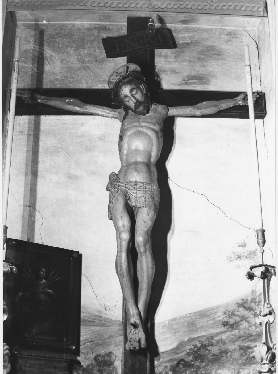 Cristo crocifisso (crocifisso, insieme) - bottega umbra (sec. XVI)