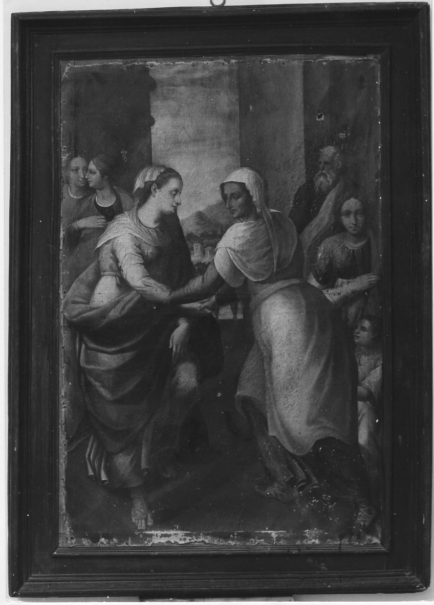 visitazione (dipinto, opera isolata) - ambito Italia centrale (seconda metà sec. XVI)