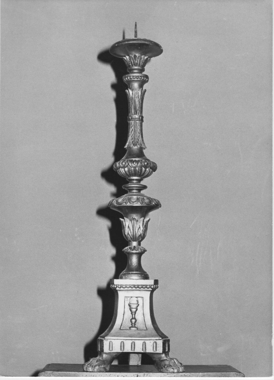 candeliere, insieme - bottega umbra (secc. XVII/ XVIII)