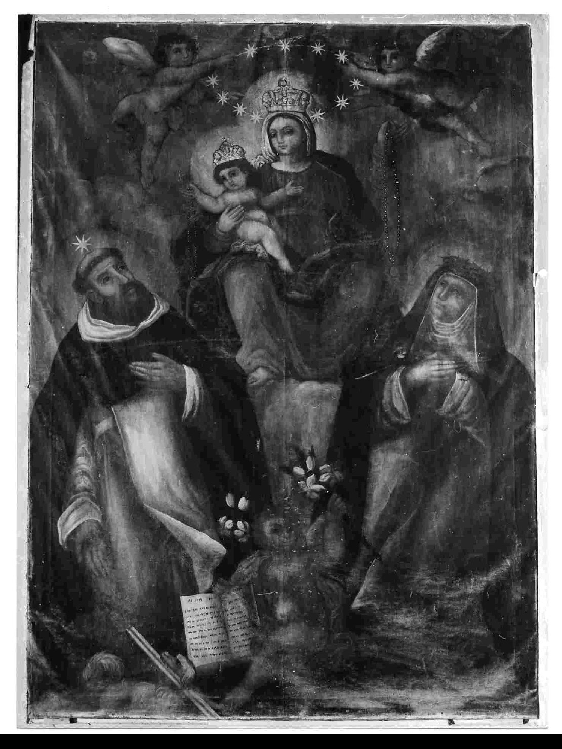 Madonna del Rosario (dipinto, opera isolata) - ambito umbro (prima metà sec. XVII)