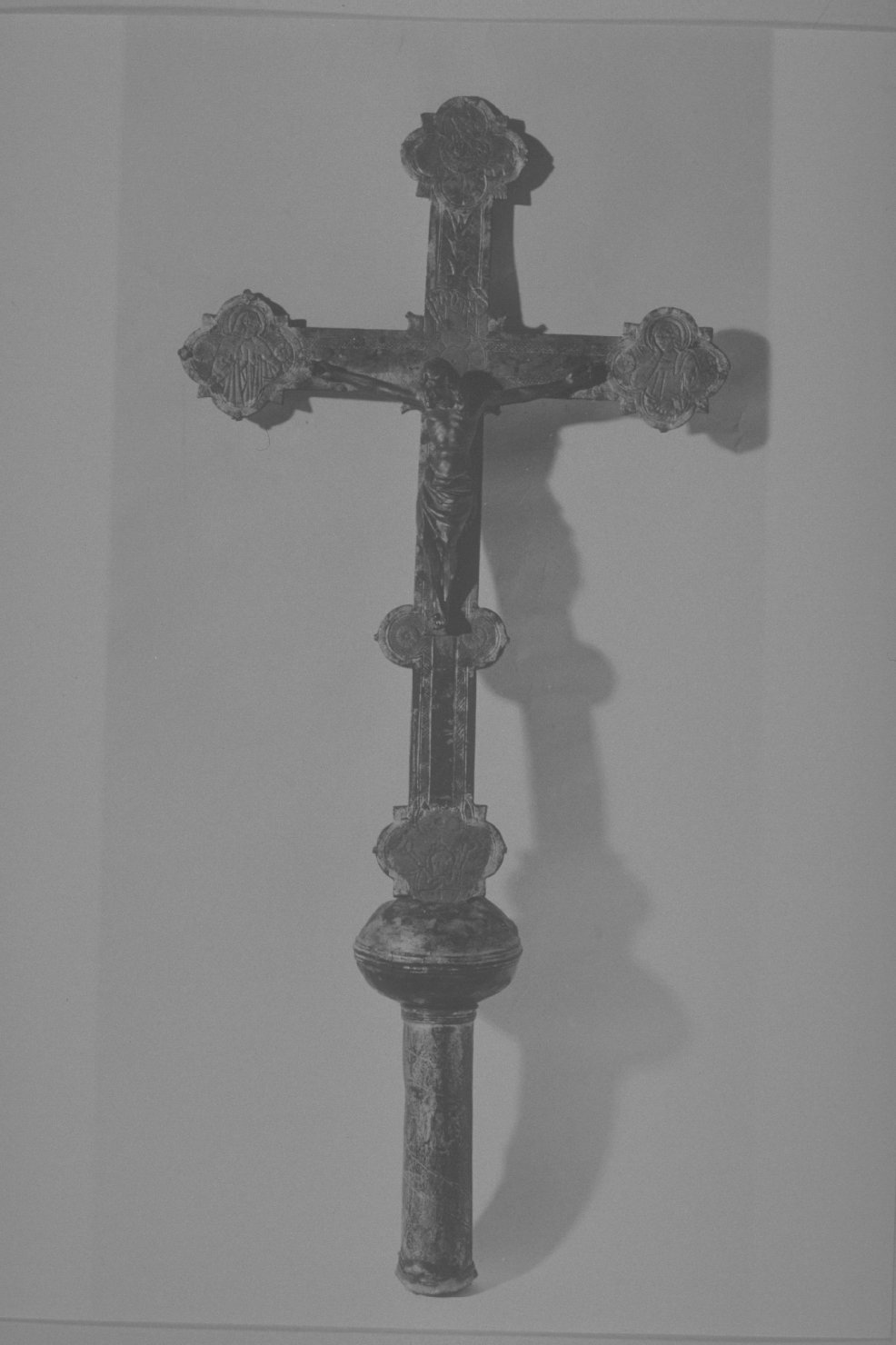 croce processionale, opera isolata - bottega Italia centrale (sec. XV)