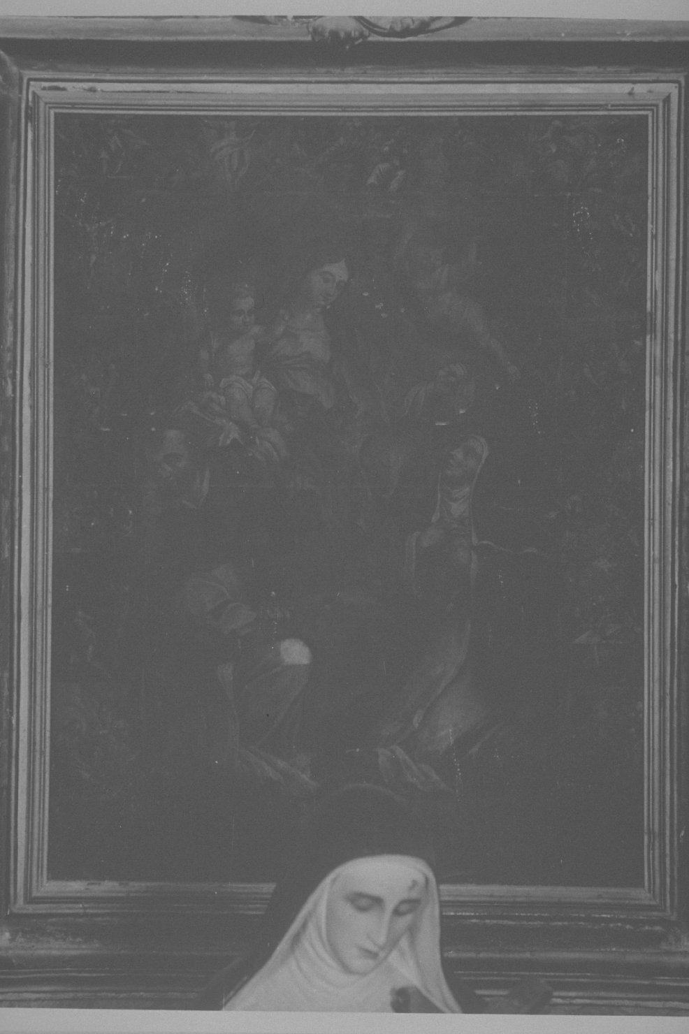 Madonna del Rosario con i SS. Domenico e Caterina (dipinto, opera isolata) - ambito Italia centrale (fine/inizio secc. XVI/ XVII)