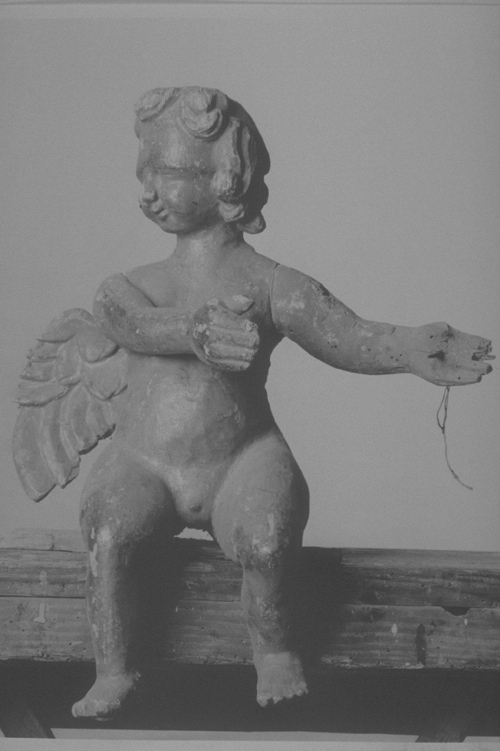 angioletto (statuetta, elemento d'insieme) - bottega umbra (prima metà sec. XVII)
