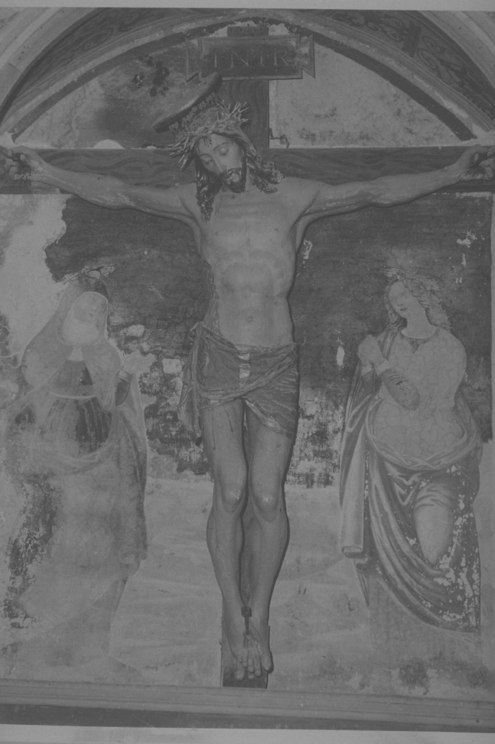Cristo Crocifisso (statua, complesso decorativo) - ambito Italia centrale (metà sec. XVI)