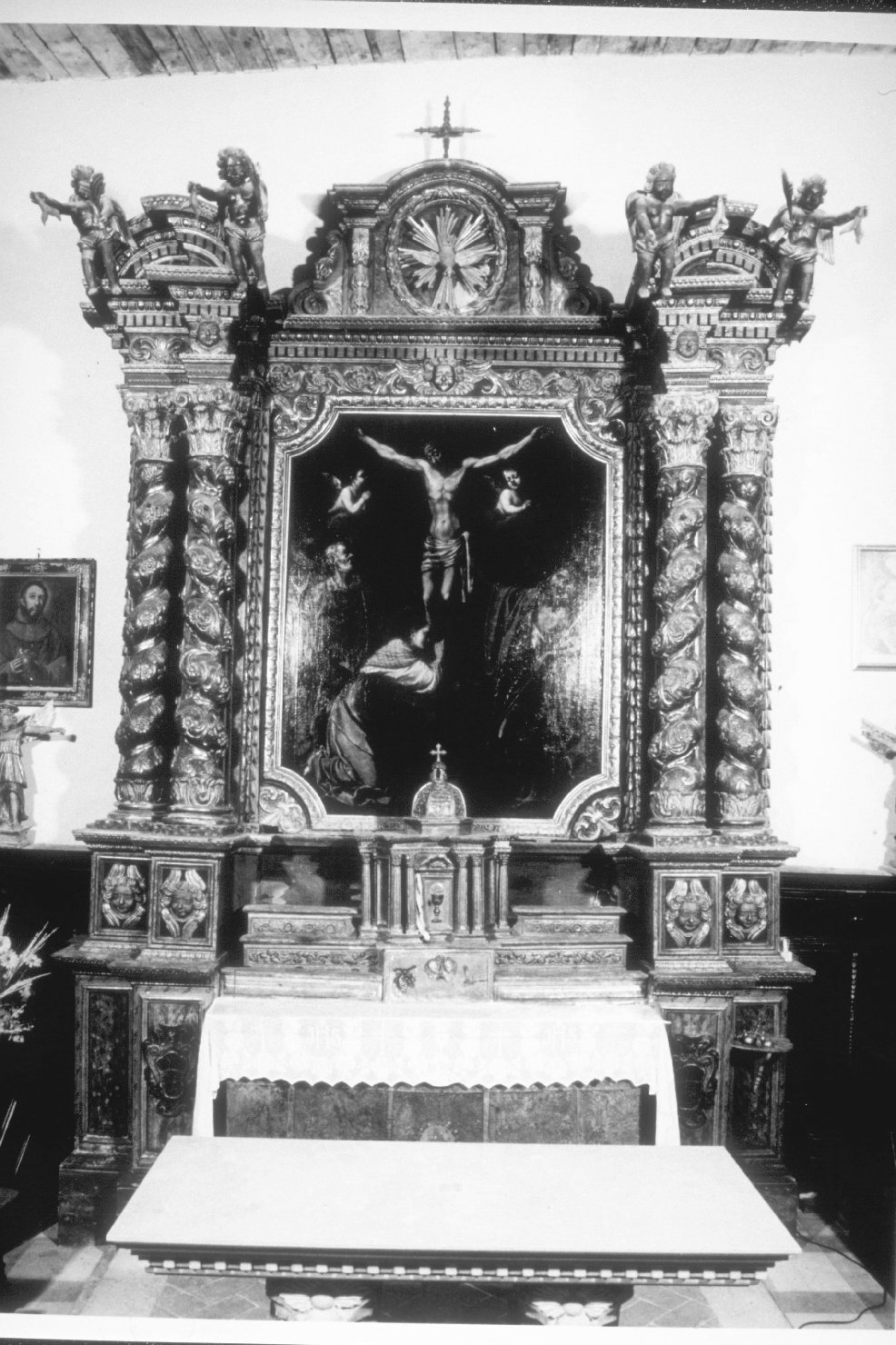mostra d'altare, complesso decorativo - bottega umbra (sec. XVII)