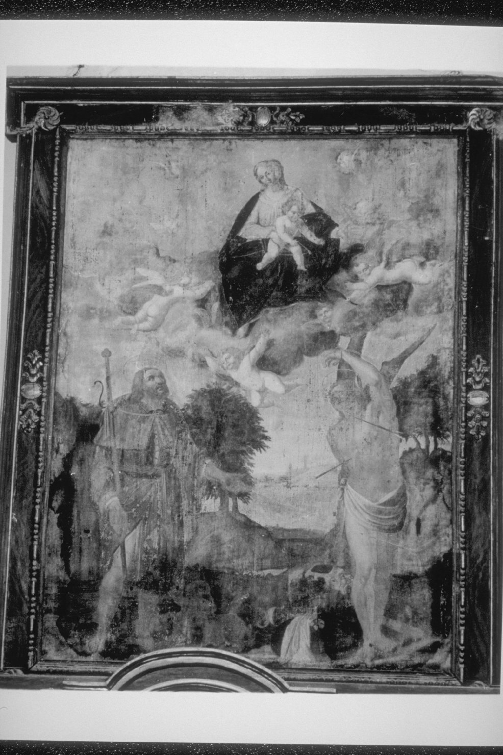 Madonna in gloria (dipinto, opera isolata) - ambito Italia centrale (prima metà sec. XVII)