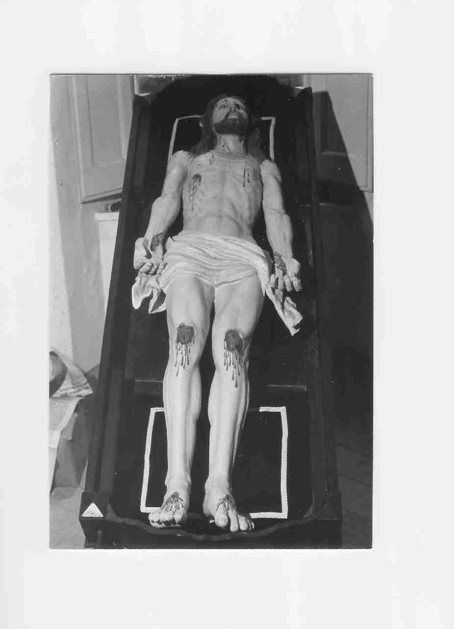 Cristo morto (statua, opera isolata) - bottega Italia centrale (sec. XVI)
