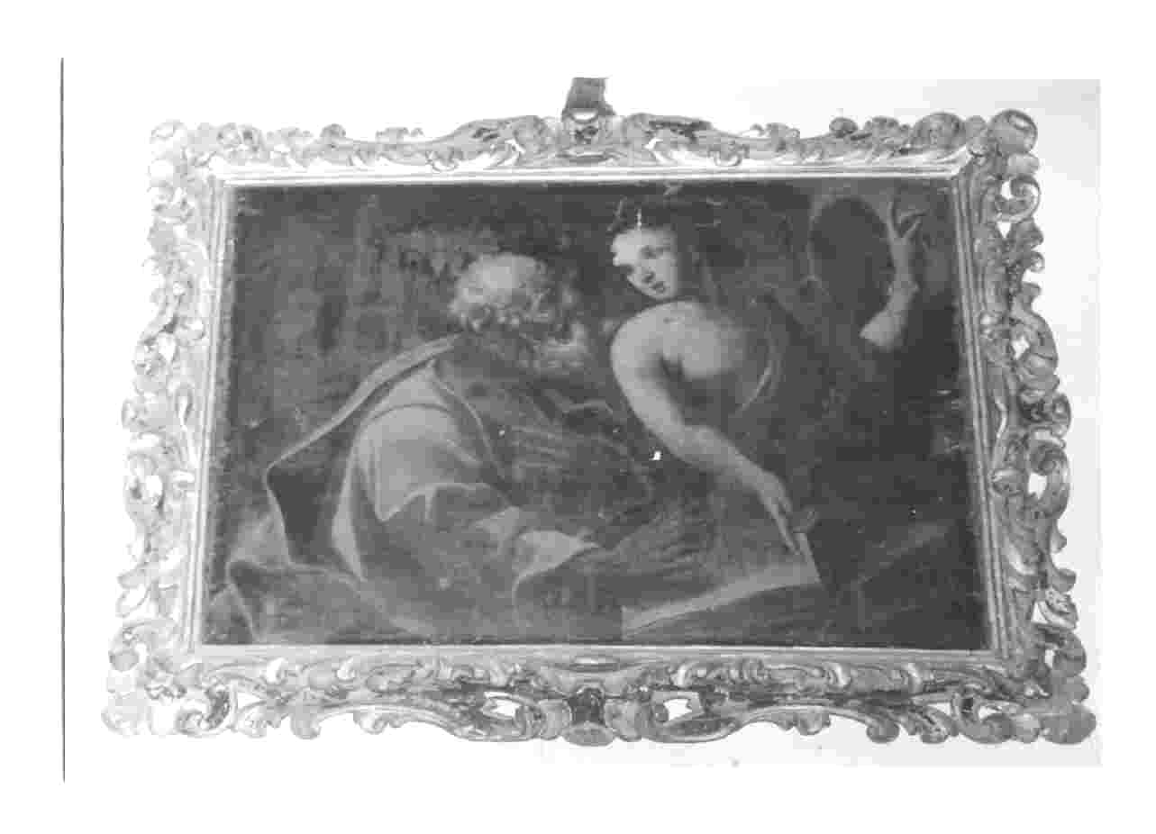 San Matteo e l'angelo (dipinto, opera isolata) - ambito Italia centrale (sec. XVII)