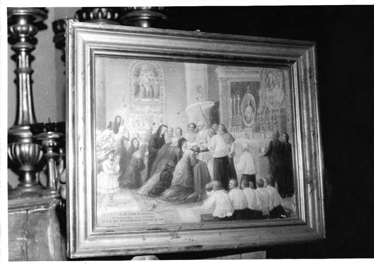 Celebrazione della Santa Messa (dipinto, opera isolata) - ambito umbro (sec. XIX)
