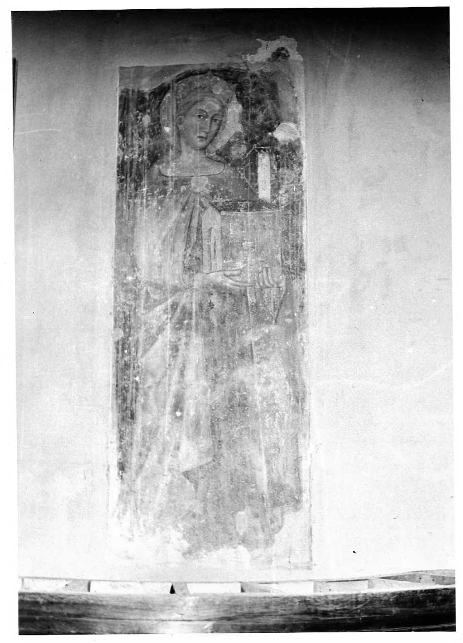 Ritratto di santa (dipinto, complesso decorativo) - ambito umbro (sec. XIV)