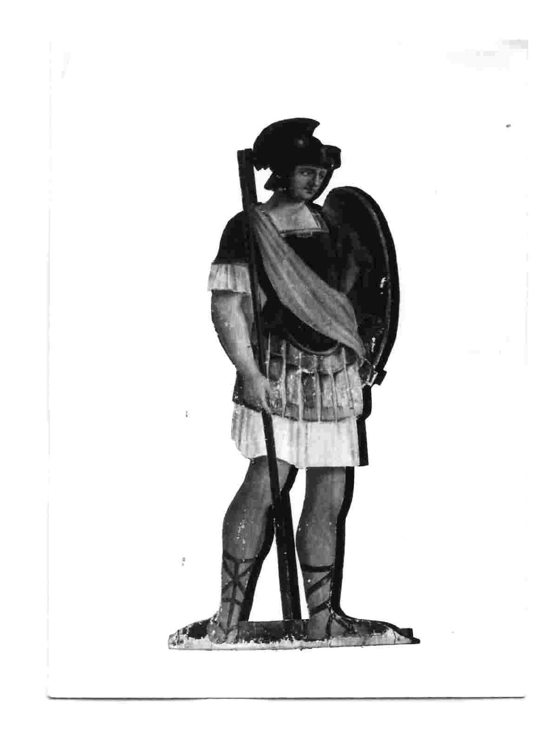 Soldato romano (sagoma, opera isolata) - bottega Italia centrale (fine sec. XVII)
