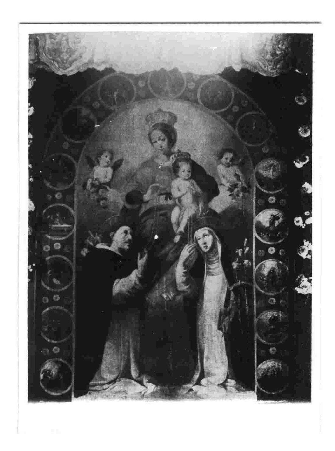 Madonna del Rosario (dipinto, opera isolata) - ambito umbro (fine sec. XVII)
