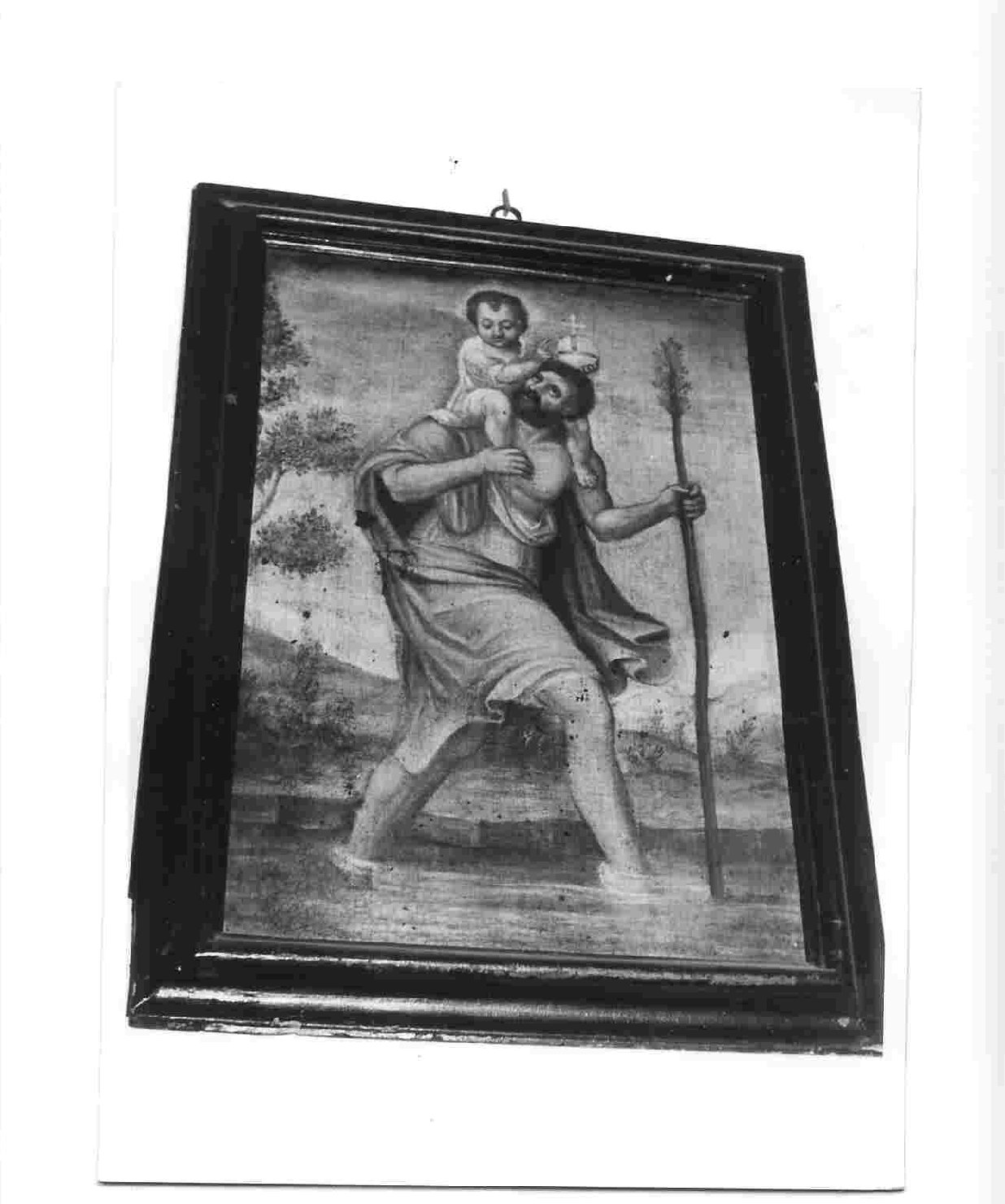 San Cristoforo (dipinto, opera isolata) - ambito umbro (sec. XVII)