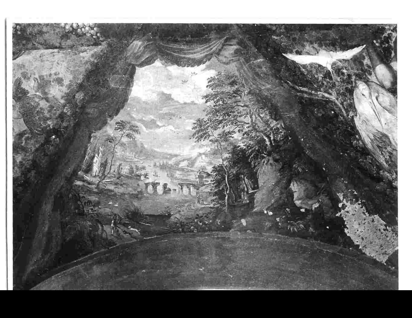 paesaggio (dipinto, serie) di Gherardi Cristoforo detto Doceno (attribuito) (metà sec. XVI)