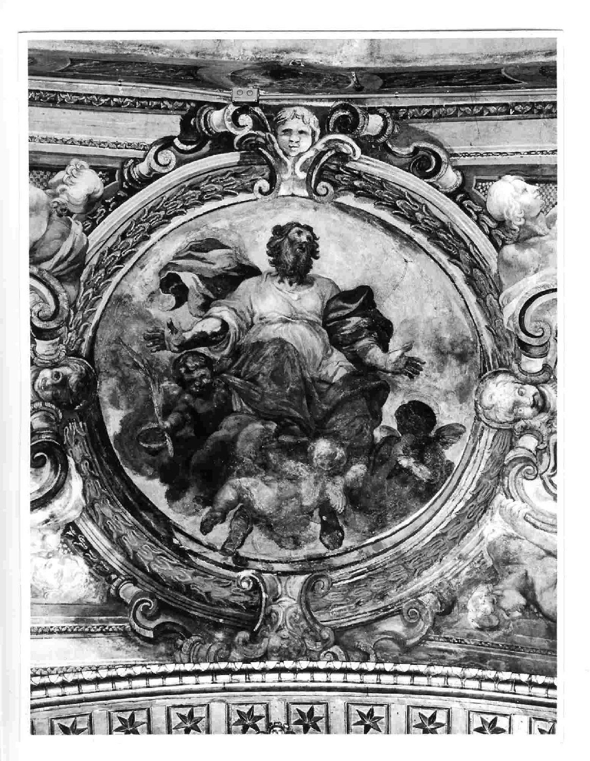 Cristo in gloria (dipinto, complesso decorativo) di Montanini Pietro (sec. XVII)