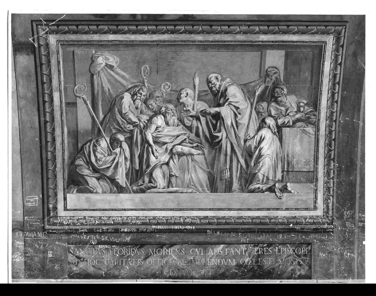 San Florido viene comunicato (dipinto, complesso decorativo) di Conca Tommaso Maria (sec. XVIII)
